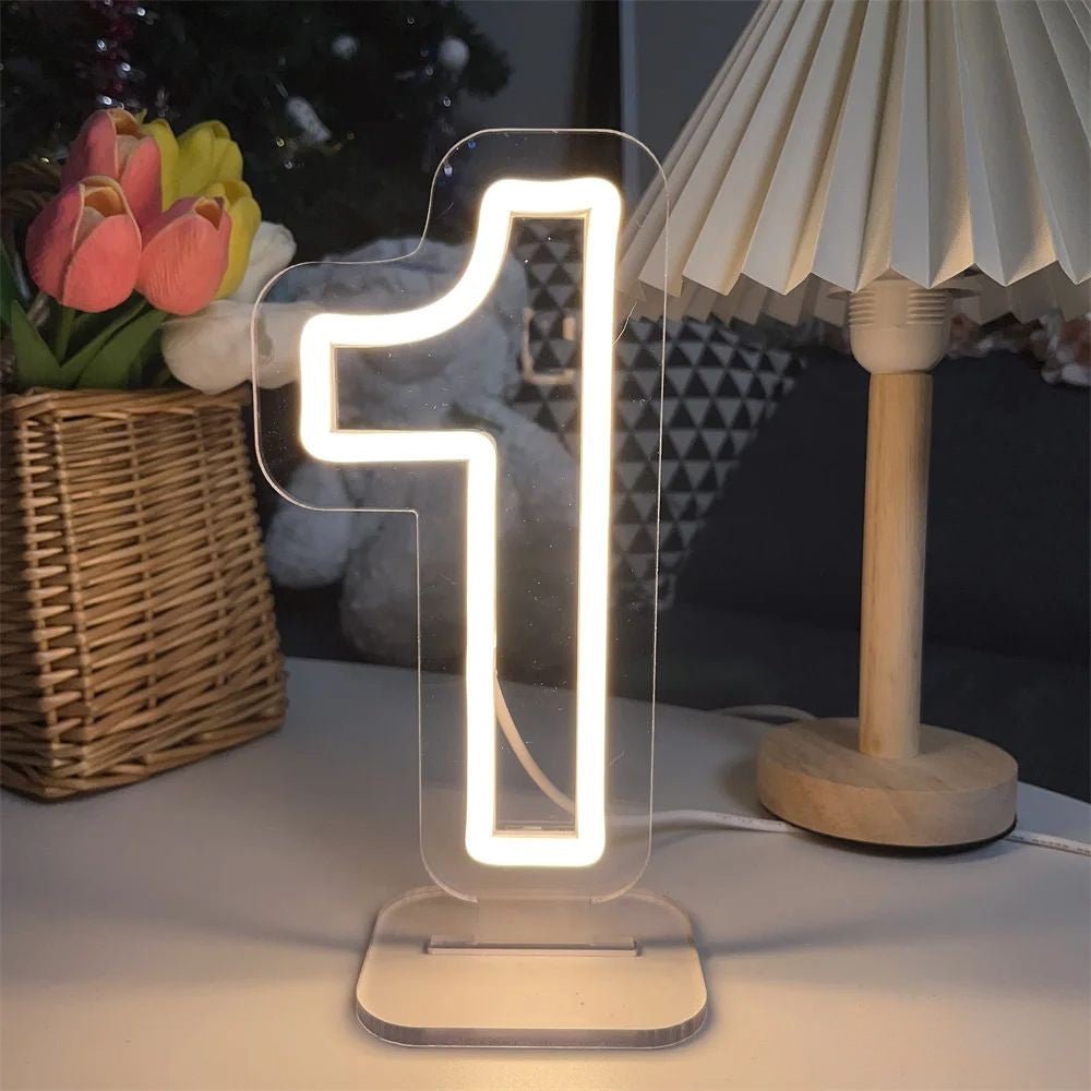 "1 - 10 BIRTHDAY NUMBERS" NEON SIGN - Light Your Way