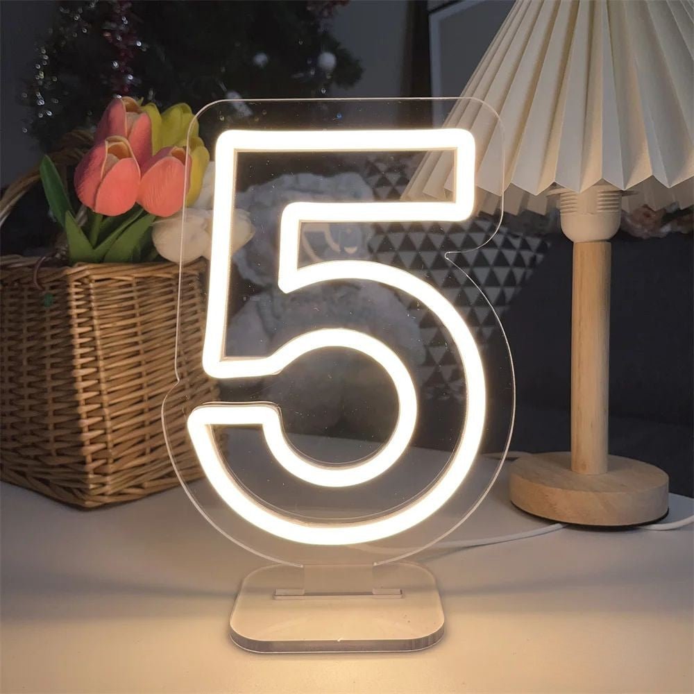 "1 - 10 BIRTHDAY NUMBERS" NEON SIGN - Light Your Way