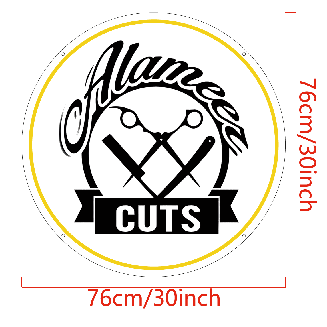 Alameer Cuts Custom Acrylic Backlit Sign