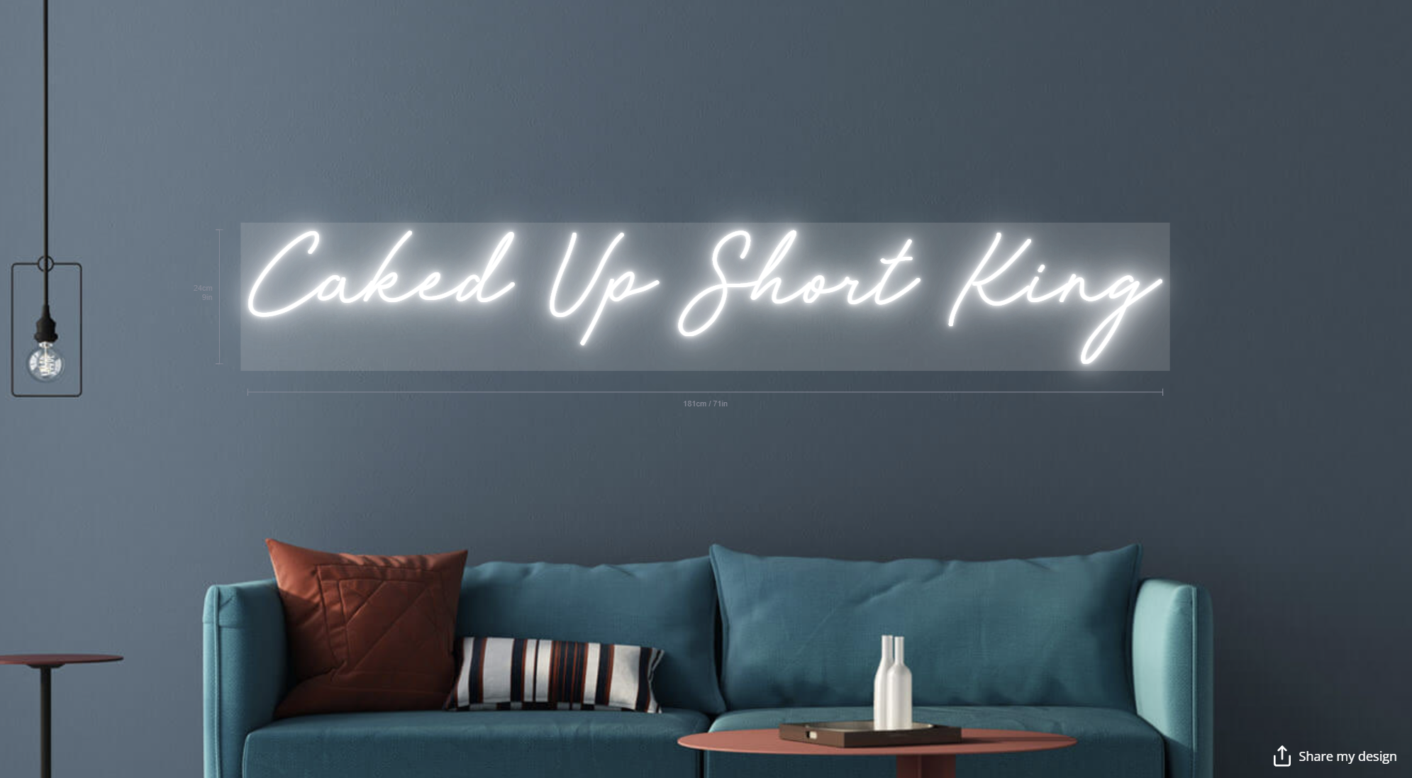 Caked Up Short King - Custom Neon Sign