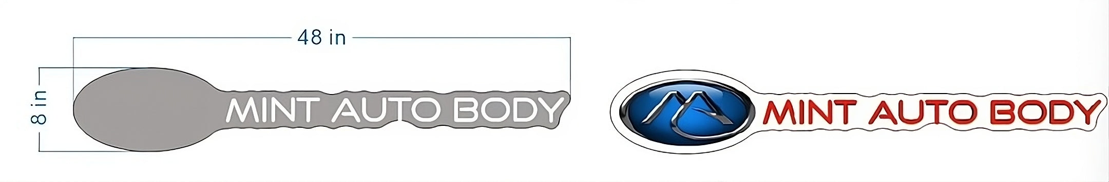 Mint Auto Body Custom Sign (Version #02) - Light Your Way