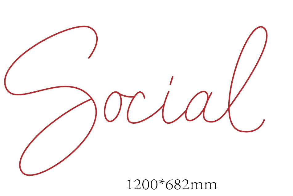 Social - music - eats - cocktails | Custom Neon Signs for Alex - Light Your Way