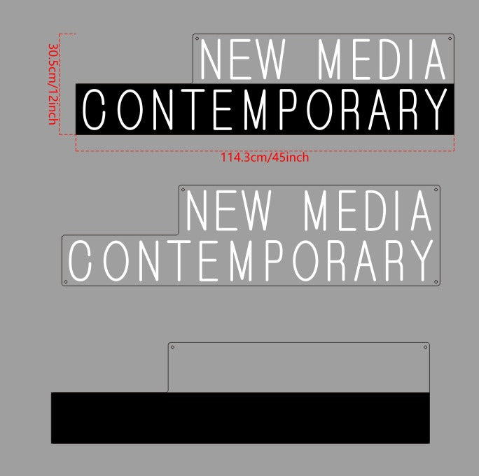New Media Contemporary Custom Neon Sign