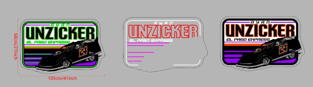 Ryan Unzicker El Paso Express Custom UV Print (Design Version 3)