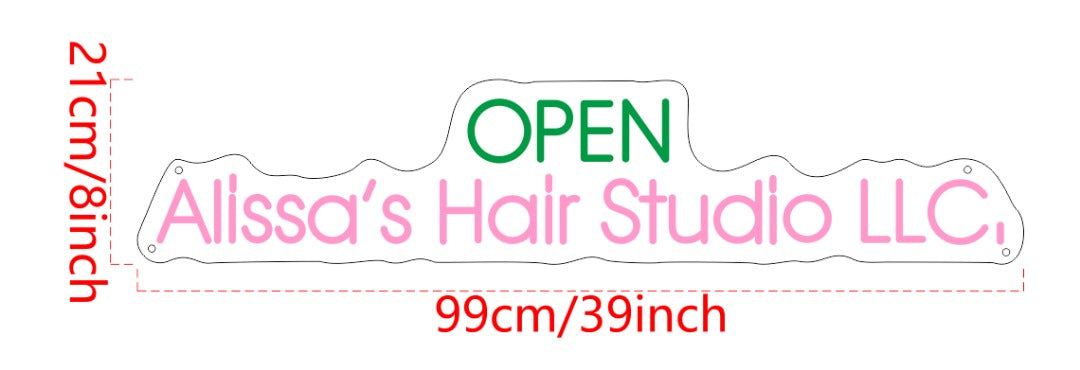 Alissa's Hair Studio LLC Custom Neon Sign (Updated Quote)