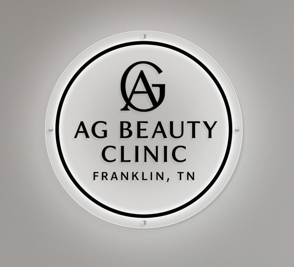 AG Beauty Clinic Acrylic Backlit Sign
