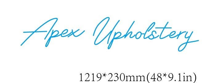 Apex Upholstery Custom Neon Sign (Design Option 1) - Light Your Way