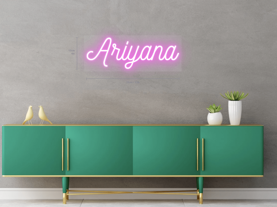 Ariyana Custom Name Neon Sign - Light Your Way