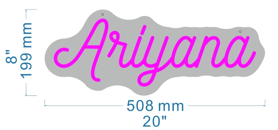 Ariyana Custom Name Neon Sign - Light Your Way