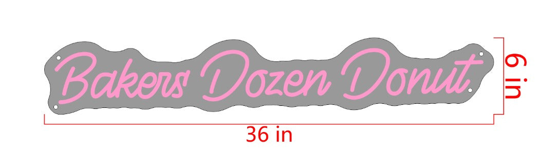 Bakers Dozen Donut Custom Neon Sign