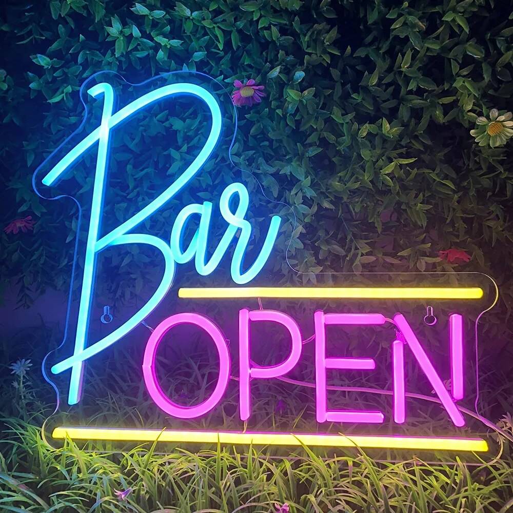 "BAR OPEN" NEON SIGN - Light Your Way