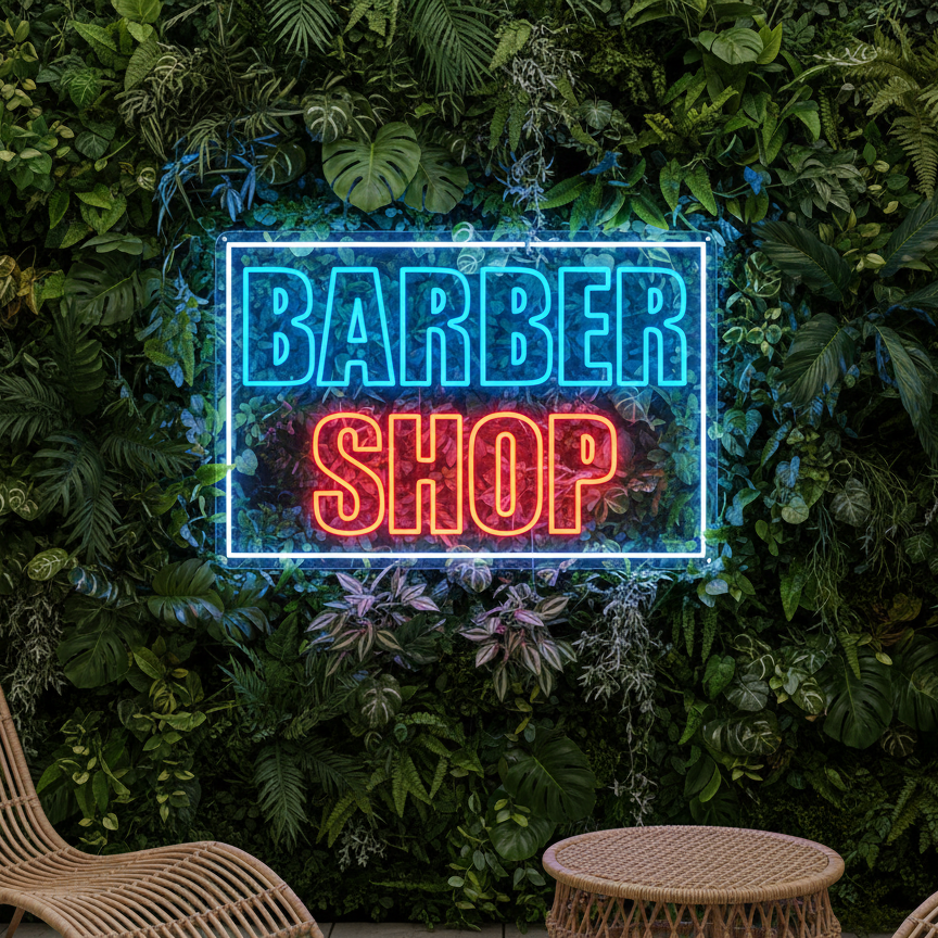Barbershop Custom Neon Sign (Design Option #1)