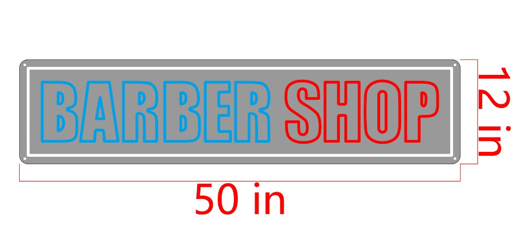 Barbershop Custom Neon Sign (Design Option #2)
