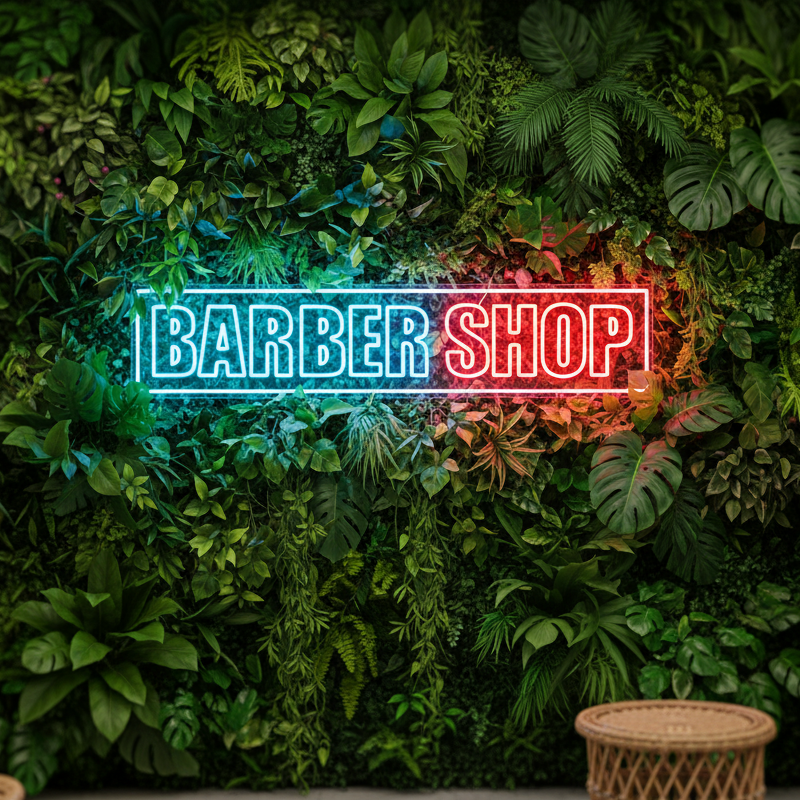 Barbershop Custom Neon Sign (Design Option #2)