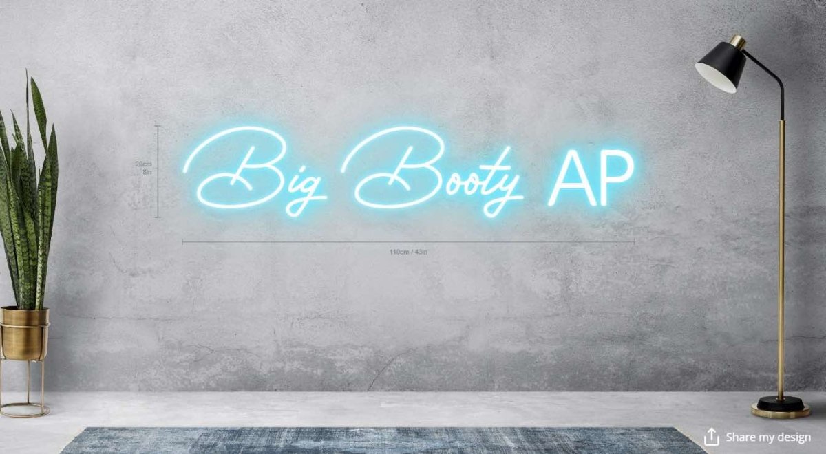 Big Booty AP Custom Neon Sign (Design 2) - Light Your Way