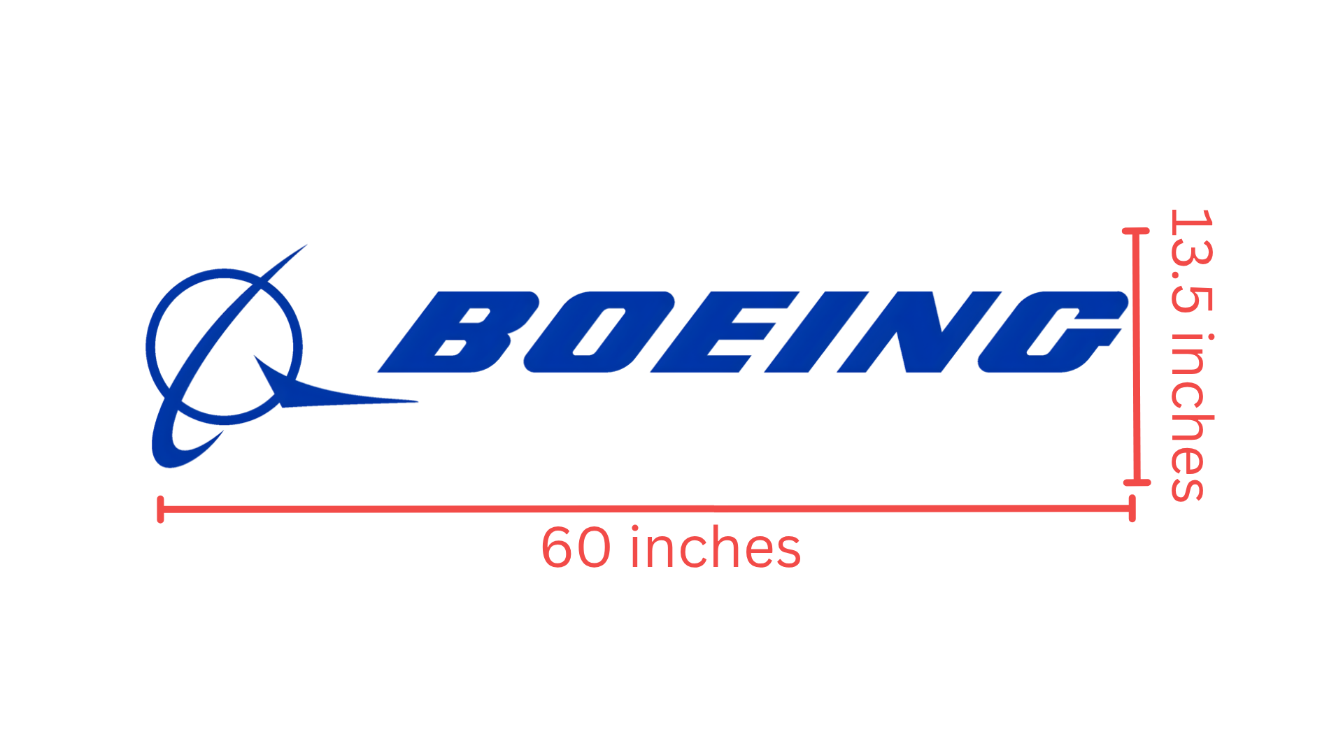 Boeing Logo Custom 3D Backlit Sign (Size Option #2)