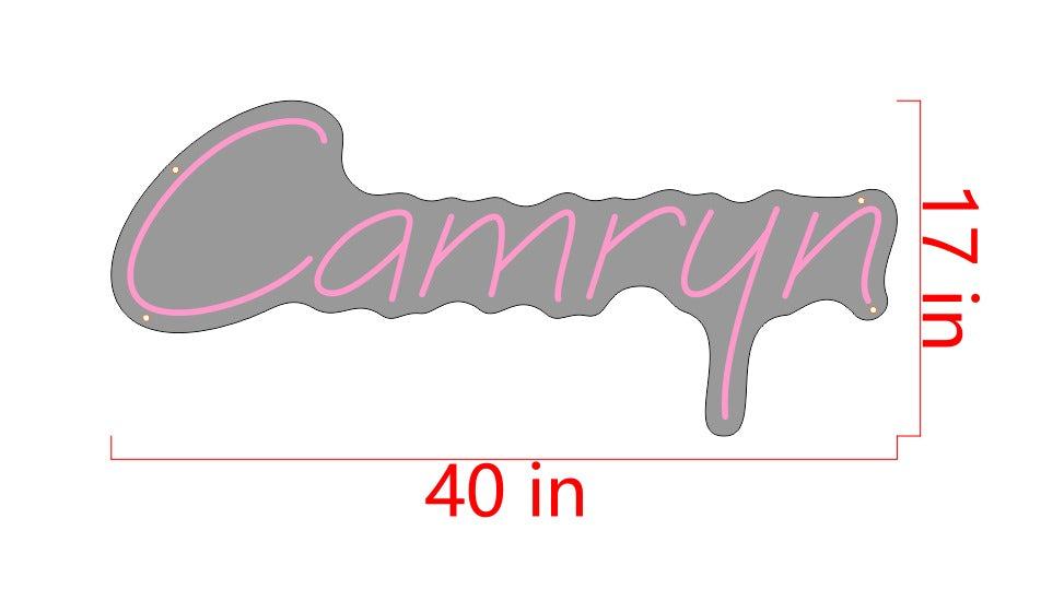 Camryn Custom Neon Sign (Design Option 1)