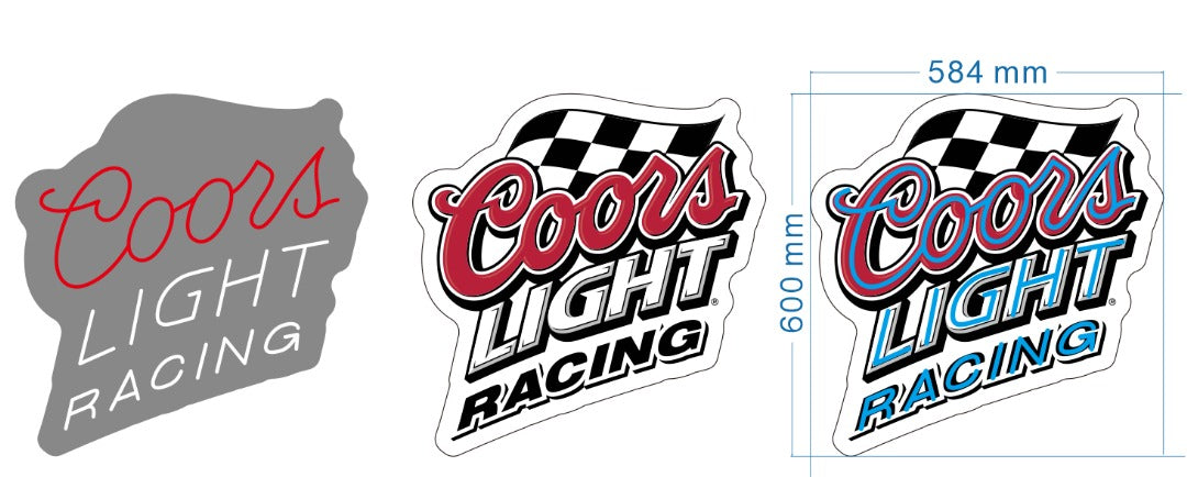 Coors Light Racing Custom UV Printed Sign