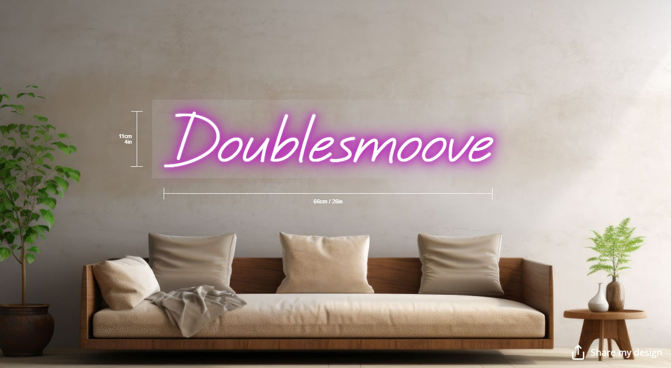Doublesmoove Custom Neon Sign (RGB Neon Option)