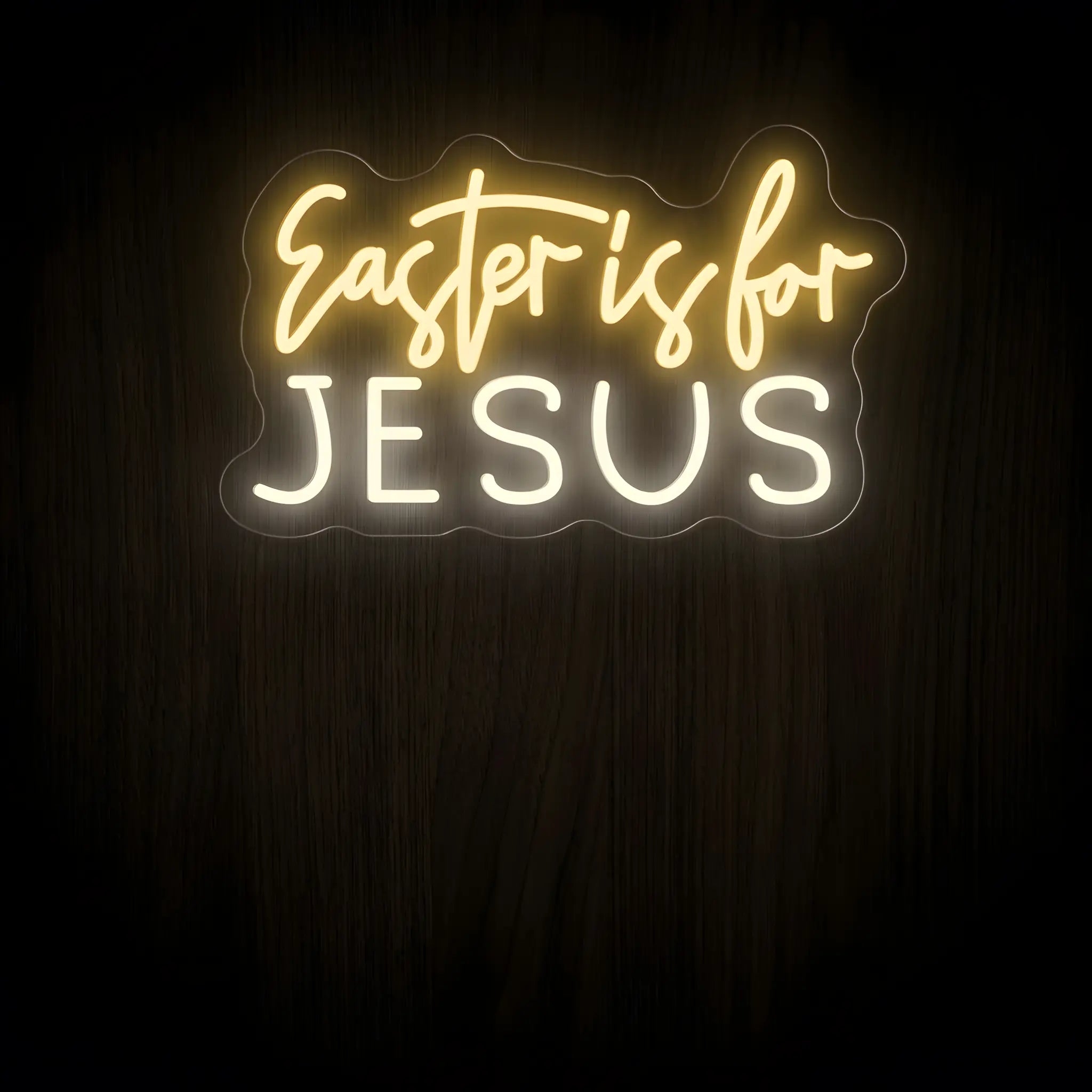 Easter Is for Jesus LED Neon Sign – Christian Easter Wall Decor