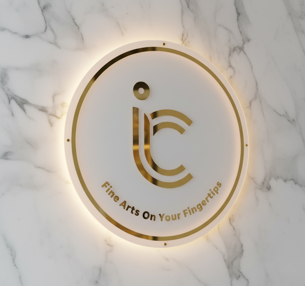 Fine Arts On Your Fingertip Backlit Sign