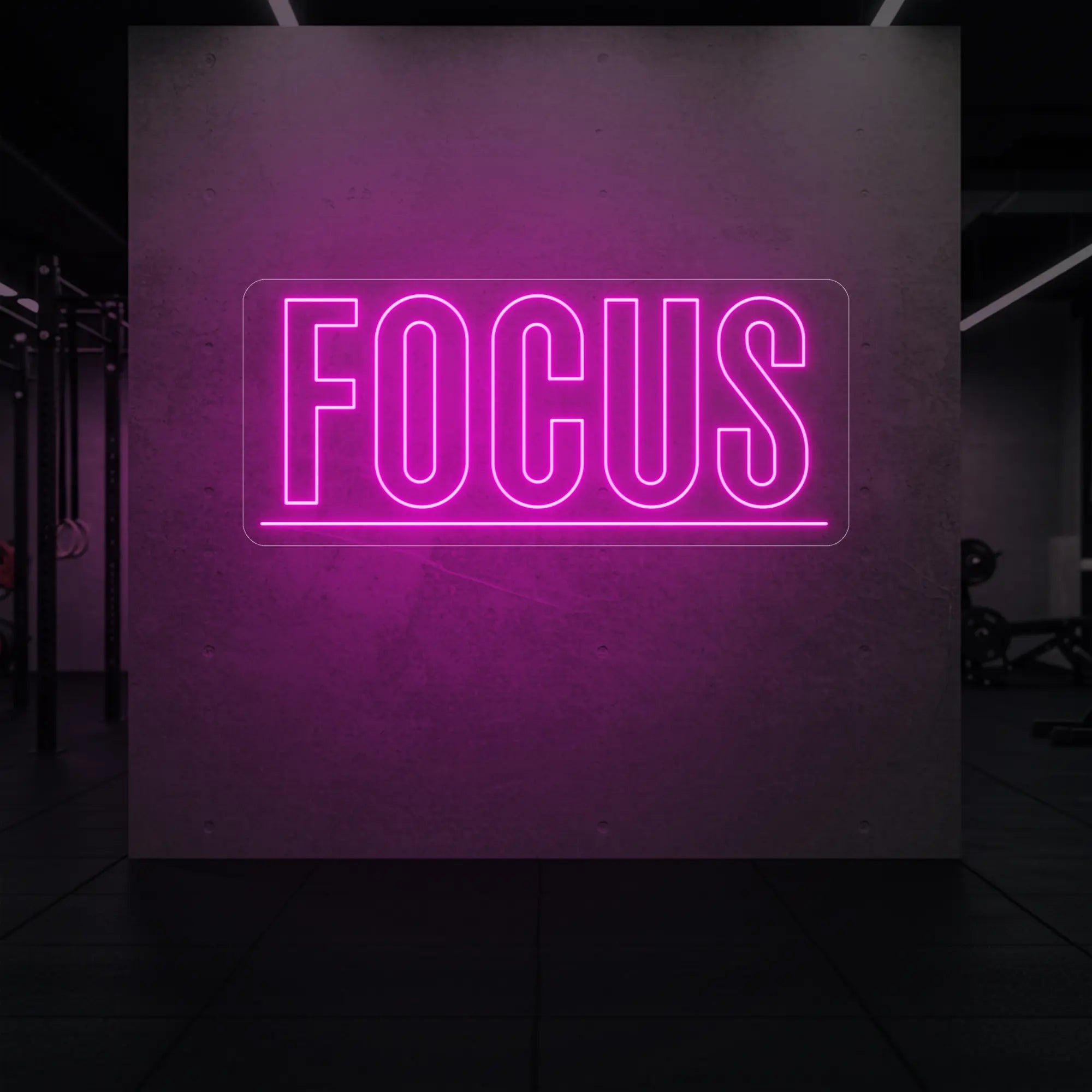 'Fortune Favours the Brave' neon sign glowing in light pink against a styled interior wall.