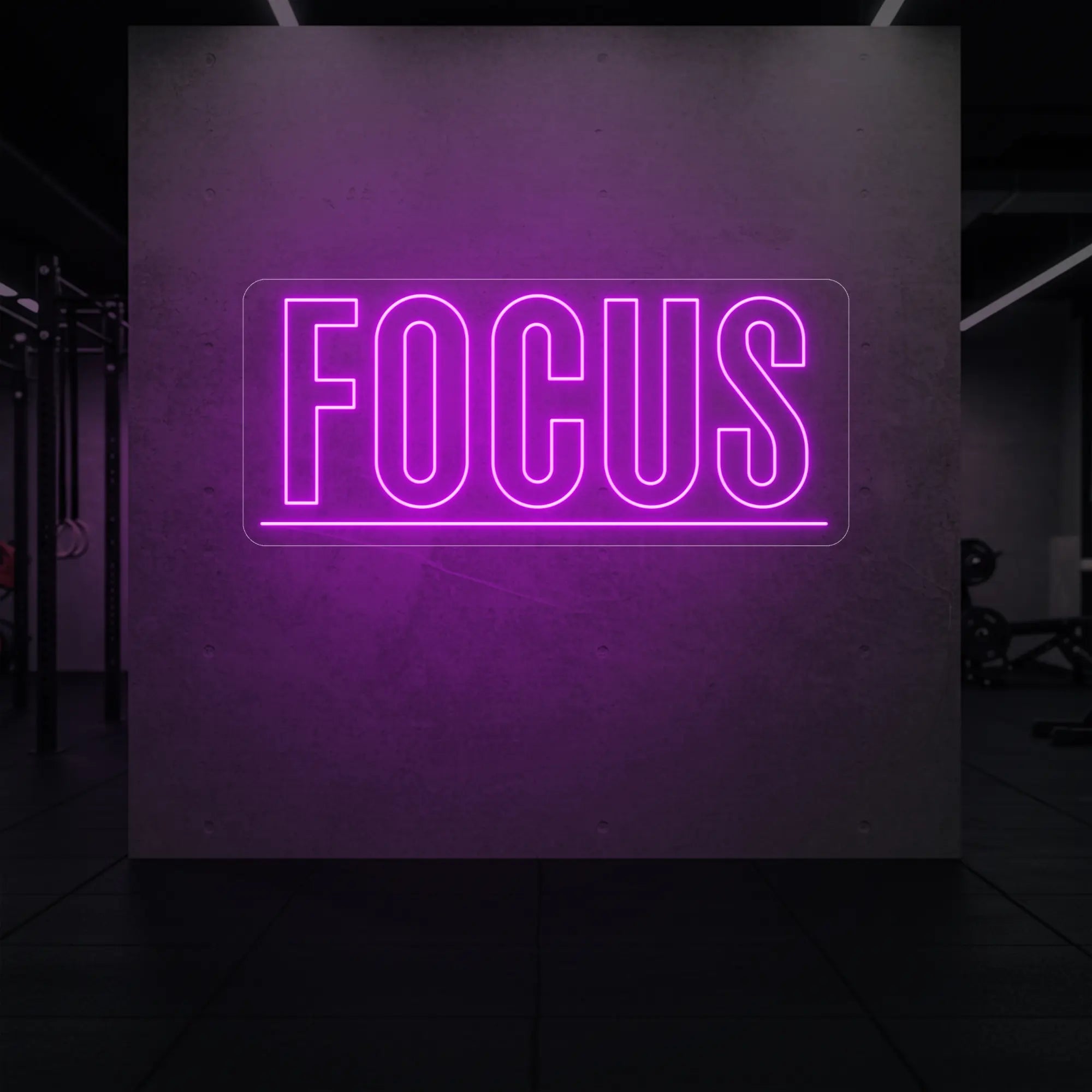 'Fortune Favours the Brave' neon sign glowing in deep pink against a styled interior wall.