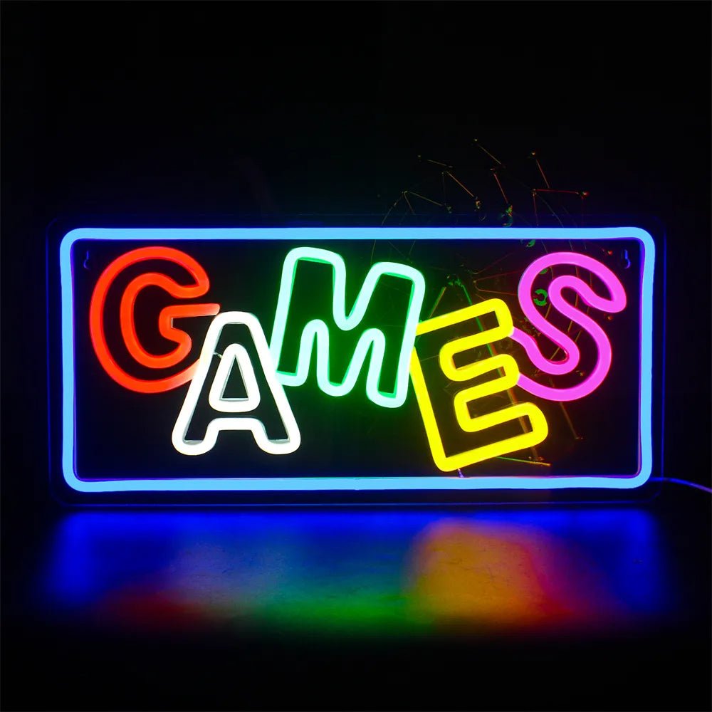 "GAMES" NEON SIGN - Light Your Way
