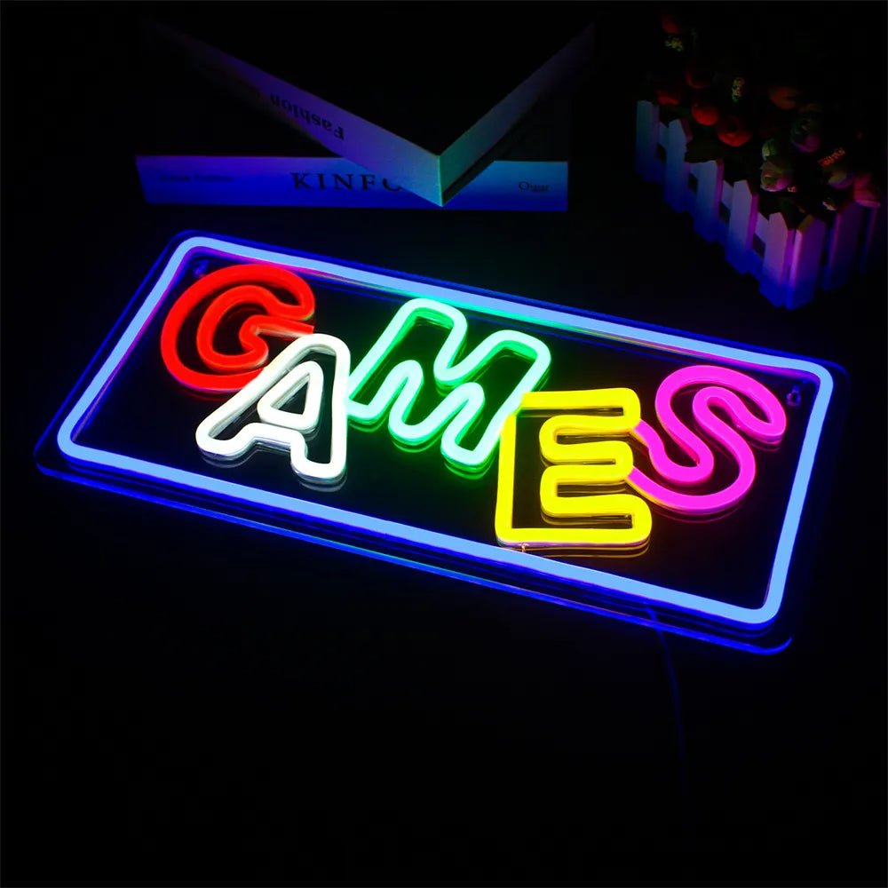 "GAMES" NEON SIGN - Light Your Way