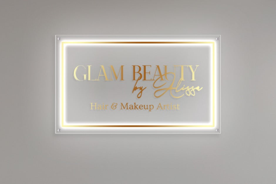 Glam Beauty by Alissa Custom Acrylic Backlit Sign