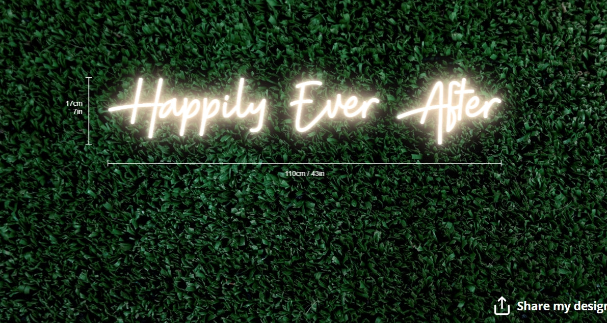 Happily Ever After Custom Neon Sign
