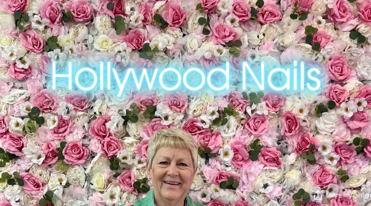 Hollywood Nails Custom Neon Sign (Final Payment) - Light Your Way