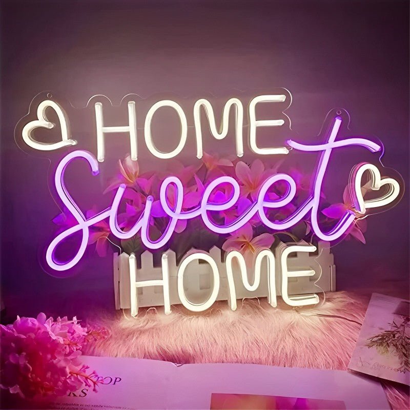"HOME SWEET HOME" NEON SIGN - Light Your Way
