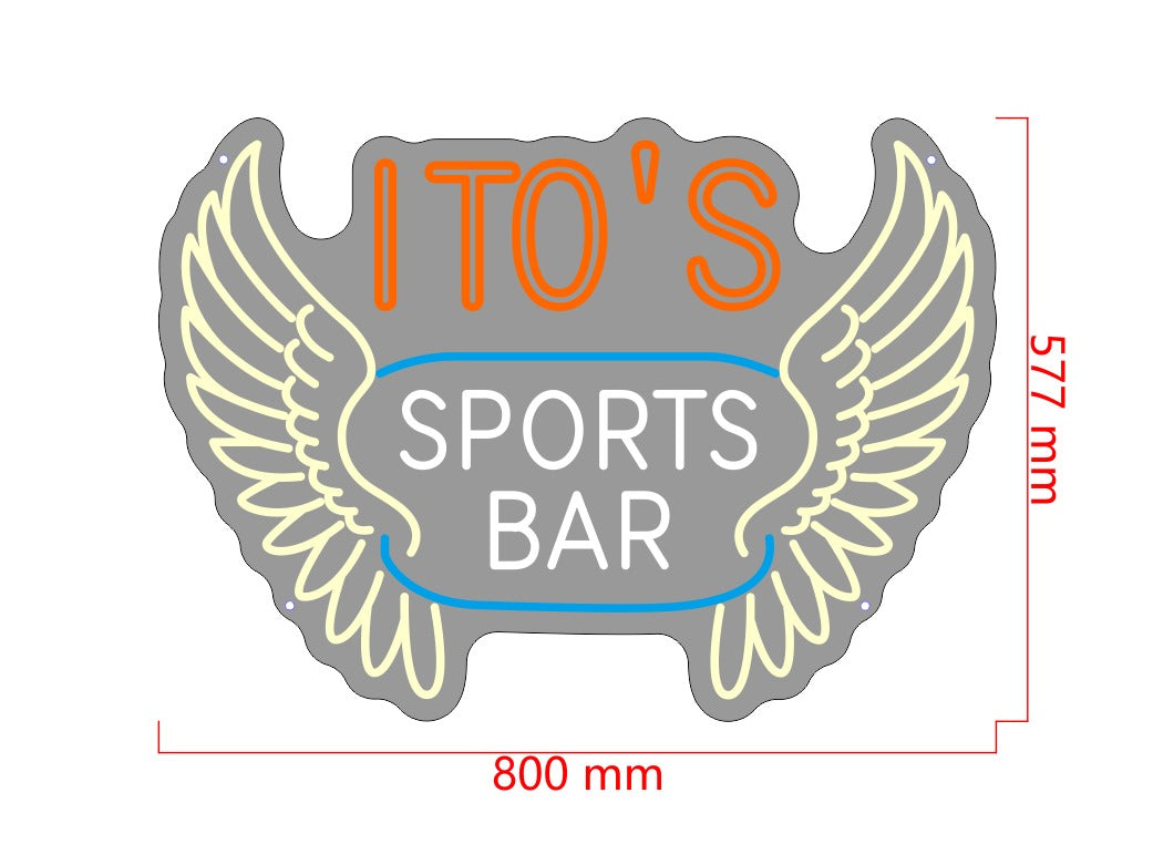 Ito's Sports Bar Custom Neon Sign