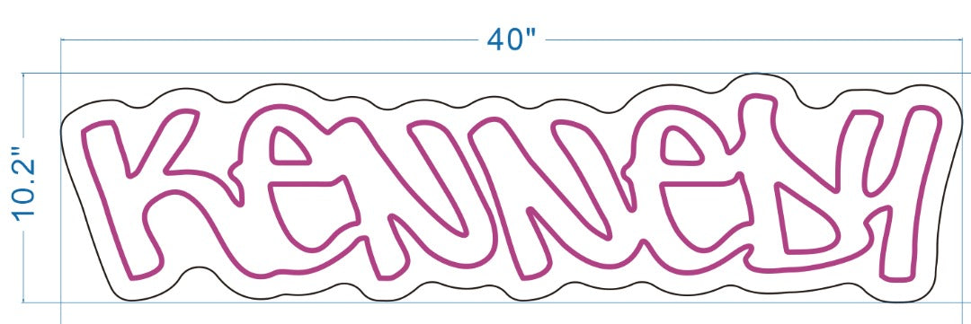 Kennedy Custom Neon Sign (Double Line Design)