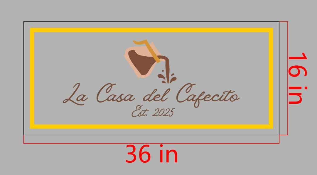 La Casa Del Cafecito Custom Acrylic Backlit Sign
