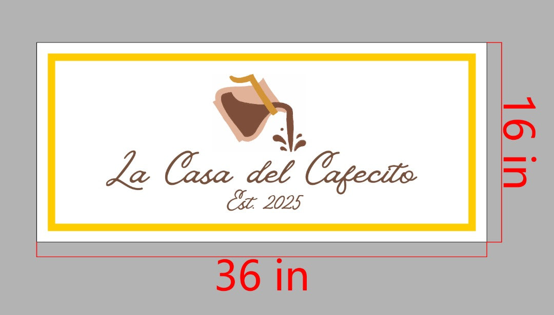 La Casa Del Cafecito Custom Acrylic Backlit Sign