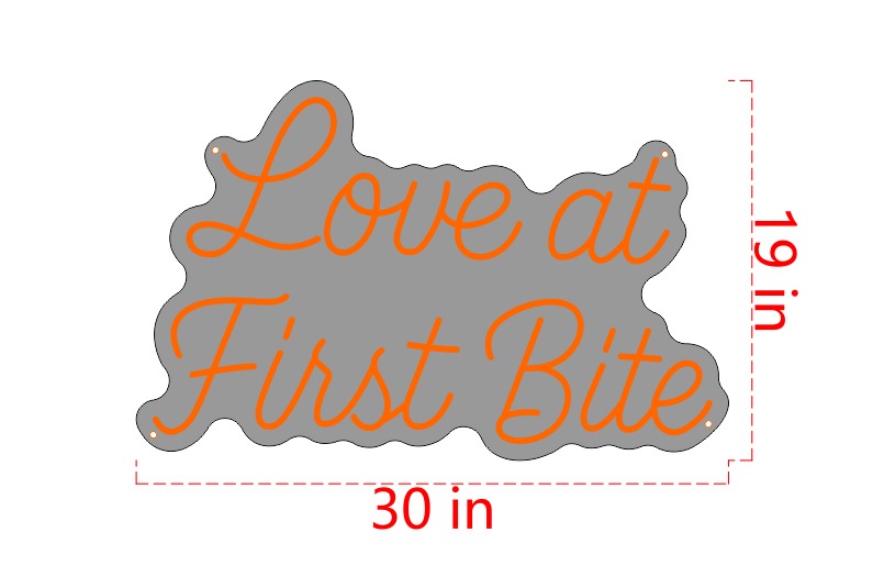 Love at First Bite Custom Neon Sign