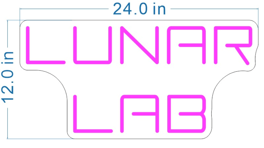 LUNAR LAB - Devin Custom Neon Sign - Light Your Way
