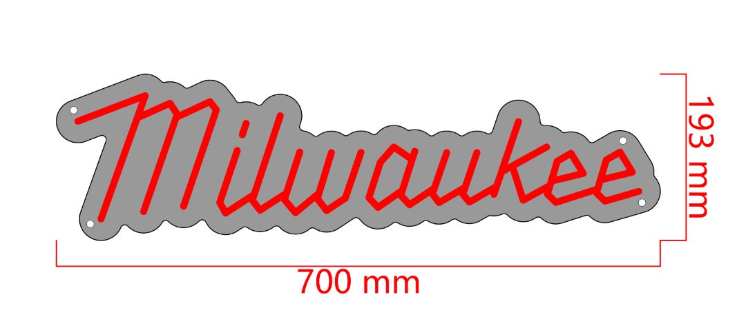 Milwaukee Custom Neon Sign (Design Option #1)