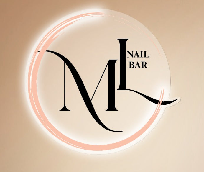 ML Nail Bar Custom Acrylic Backlit Sign (Updated Sizing)