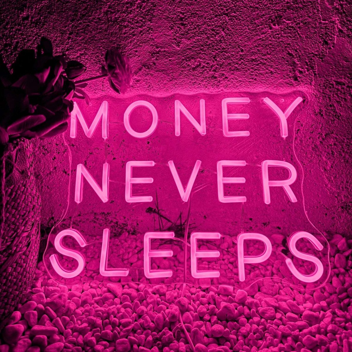 "MONEY NEVER SLEEPS" NEON SIGN - Light Your Way