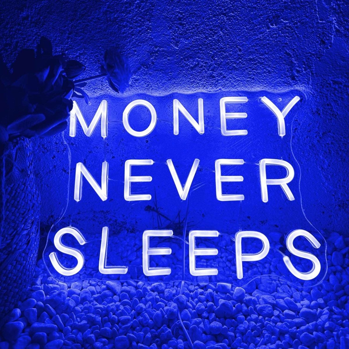 "MONEY NEVER SLEEPS" NEON SIGN - Light Your Way