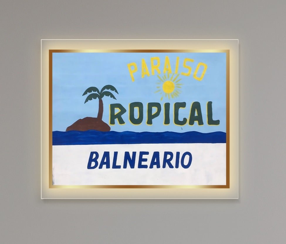 Paraiso Tropical Balneario Custom Acrylic Sign - Light Your Way