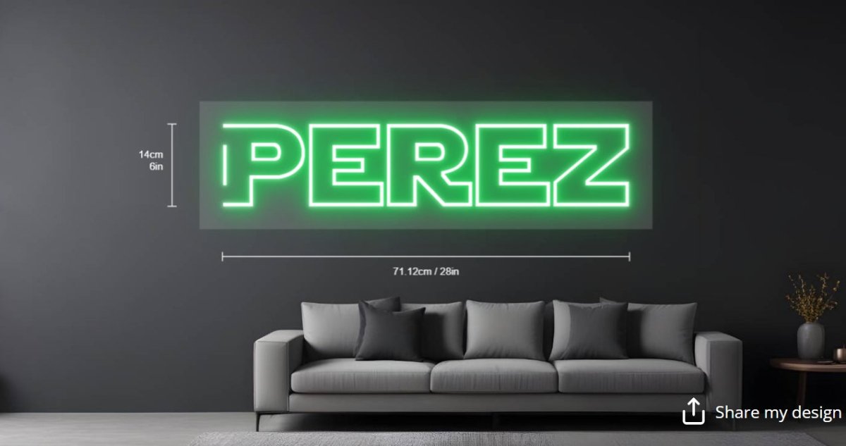 Perez Custom Neon Sign - Light Your Way
