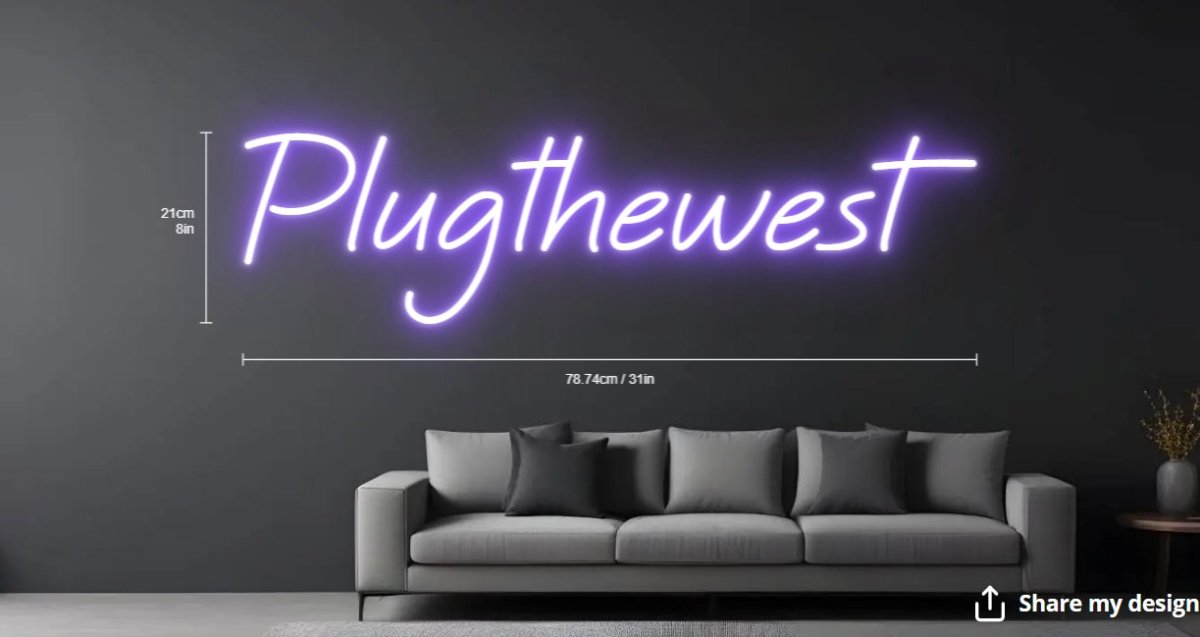Plugthewest Custom Neon Sign - Light Your Way