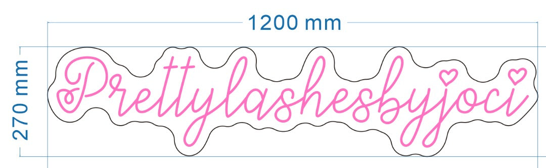 Prettylashesbyjoci Custom Neon Sign