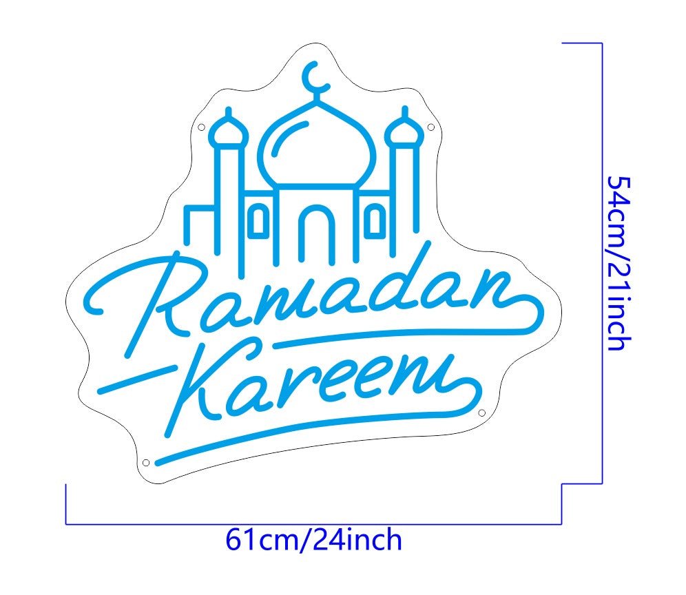 Ramadan Kareem Custom Neon Sign (Design Option 2) - Light Your Way