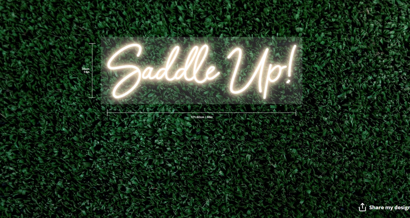 Saddle Up! Custom Neon Sign