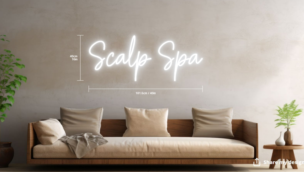 Scalp Spa Custom Neon Sign (Size Option 1)